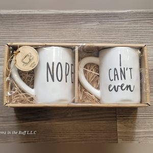 (NWT)-16OZ CERAMIC NOPE MUG SET, Innovative Sourcing Solutions Brand New In Box